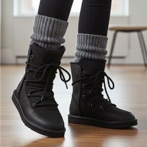 UGG Lodge Lace Boots 7 Black